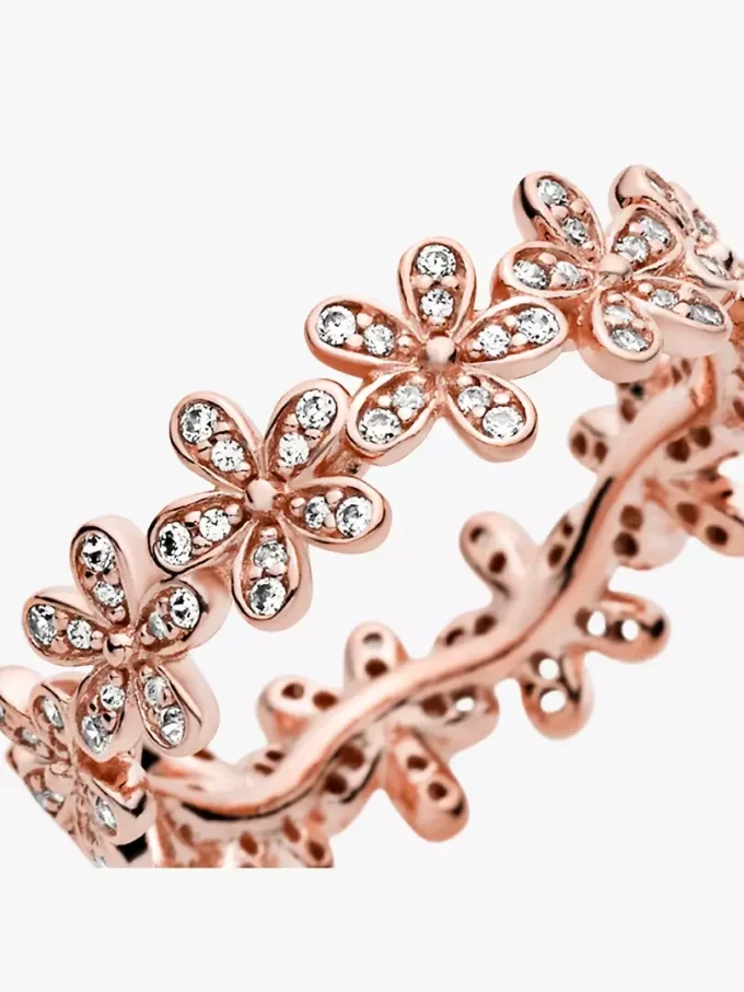 Final Sale – Gänseblümchen-Ring, 14 Karat Roségold-Beschichtung