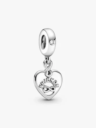 „Friends Forever“-Dangle Charm aus Sterlingsilber