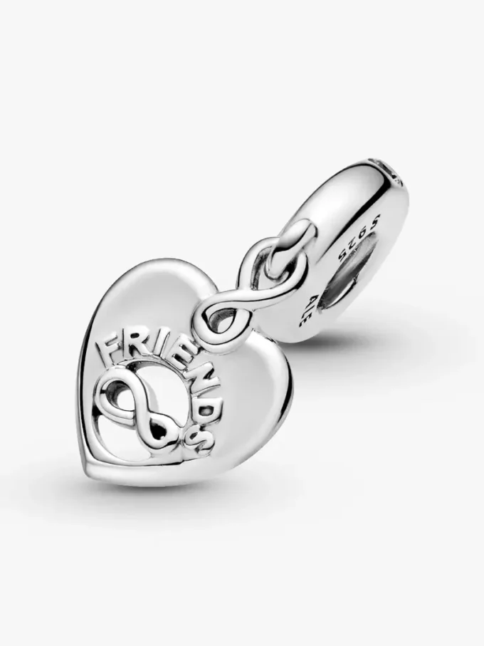 „Friends Forever“-Dangle Charm aus Sterlingsilber „Friends Forever“-Dangle Charm aus Sterlingsilber