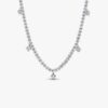 Funkelnde Drop-Collier-Halskette – Sterlingsilber Funkelnde Drop-Collier-Halskette – Sterlingsilber