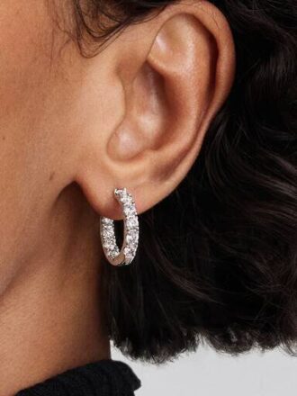 Funkelnde Eternity-Ohrringe – Sterlingsilber