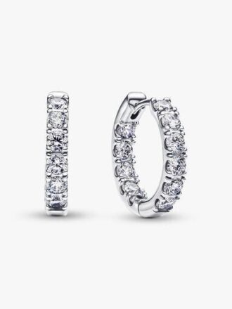 Funkelnde Eternity-Ohrringe – Sterlingsilber