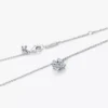 Funkelnde Glücksklee-Anhänger-Halskette aus Sterlingsilber Funkelnde Glücksklee-Anhänger-Halskette aus Sterlingsilber