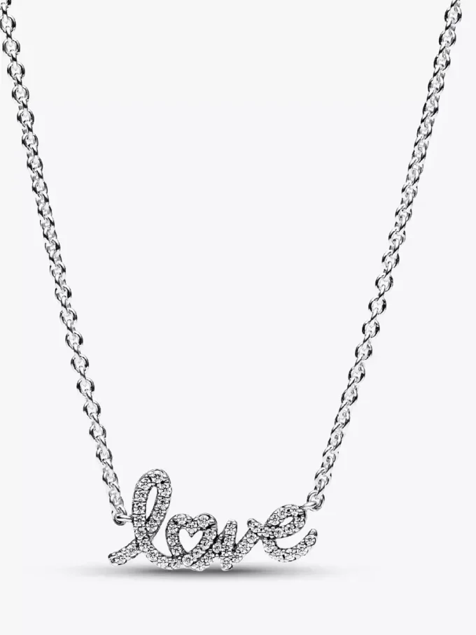 Funkelnde Halskette „Handwritten Love“ aus Sterlingsilber Funkelnde Halskette „Handwritten Love“ aus Sterlingsilber