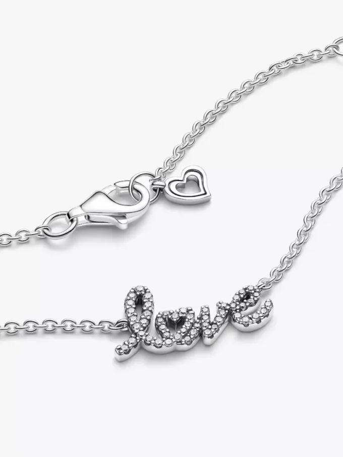 Funkelnde Halskette „Handwritten Love“ aus Sterlingsilber Funkelnde Halskette „Handwritten Love“ aus Sterlingsilber