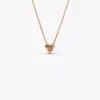 Funkelnde Herz-Collier-Halskette, 14 Karat Roségold-Beschichtung Funkelnde Herz-Collier-Halskette, 14 Karat Roségold-Beschichtung