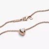 Funkelnde Herz-Collier-Halskette, 14 Karat Roségold-Beschichtung Funkelnde Herz-Collier-Halskette, 14 Karat Roségold-Beschichtung