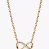 Funkelnde „Infinity Collier“-Halskette, 14-karätig vergoldet Funkelnde „Infinity Collier“-Halskette, 14-karätig vergoldet
