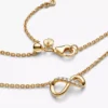 Funkelnde „Infinity Collier“-Halskette, 14-karätig vergoldet Funkelnde „Infinity Collier“-Halskette, 14-karätig vergoldet
