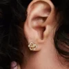 Funkelnde Infinity-Herz-Ohrringe, 14 Karat vergoldet Funkelnde Infinity-Herz-Ohrringe, 14 Karat vergoldet