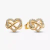 Funkelnde Infinity-Herz-Ohrringe, 14 Karat vergoldet Funkelnde Infinity-Herz-Ohrringe, 14 Karat vergoldet