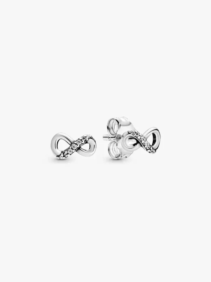 Funkelnde Infinity-Ohrringe aus Sterlingsilber