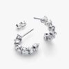 Funkelnde offene Ohrringe mit Herzen – Sterlingsilber Funkelnde offene Ohrringe mit Herzen – Sterlingsilber