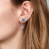 Funkelnde Schneeflocken-Ohrringe – Sterlingsilber