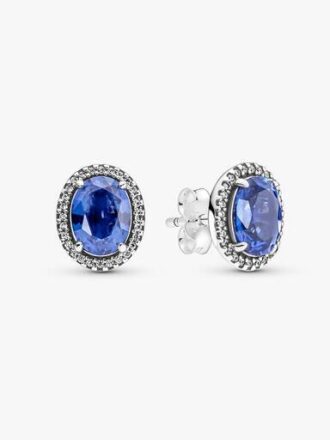 Funkelnde Statement-Halo-Ohrringe – Sterlingsilber