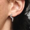 Funkelnde Wave-Ohrringe – Sterlingsilber