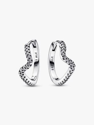 Funkelnde Wave-Ohrringe – Sterlingsilber