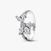 Funkelnder asymmetrischer Herbarium-Cluster-Ring – Sterlingsilber Funkelnder asymmetrischer Herbarium-Cluster-Ring – Sterlingsilber