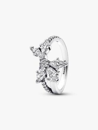 Funkelnder asymmetrischer Herbarium-Cluster-Ring – Sterlingsilber