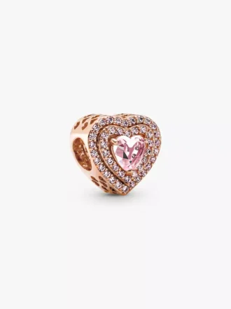 funkelnder charm mit abgestuften herzen 14 karat rosgold beschichtung 2 330x440 - Funkelnder Charm mit abgestuften Herzen, 14 Karat Ros&eacute;gold-Beschichtung