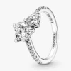 Funkelnder Doppelherz-Ring aus Sterlingsilber Funkelnder Doppelherz-Ring aus Sterlingsilber