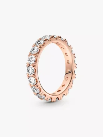 Funkelnder Eternity-Ring mit 14 Karat Roségold-Beschichtung