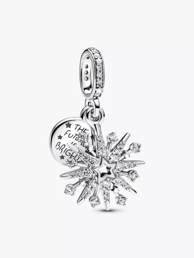 Funkelnder Feuerwerk-Dangle Charm aus Sterlingsilber Funkelnder Feuerwerk-Dangle Charm aus Sterlingsilber