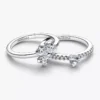 Funkelnder Glücksklee-Teilbarer Ring aus Sterlingsilber Funkelnder Glücksklee-Teilbarer Ring aus Sterlingsilber