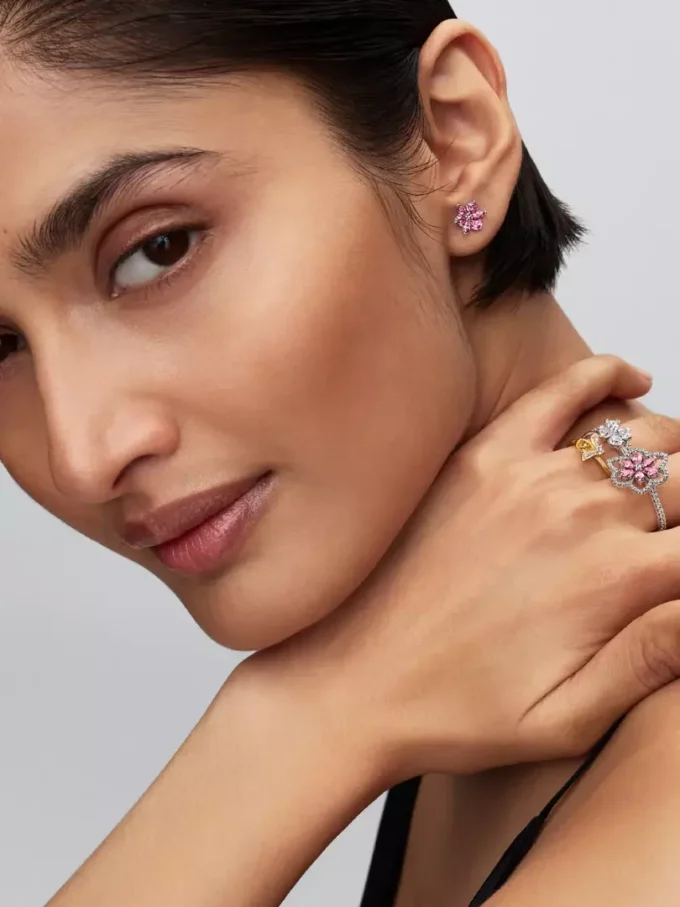 Funkelnder Glücksklee-Teilbarer Ring aus Sterlingsilber Funkelnder Glücksklee-Teilbarer Ring aus Sterlingsilber
