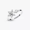 Funkelnder Herbarium-Cluster-Offener Ring aus Sterlingsilber Funkelnder Herbarium-Cluster-Offener Ring aus Sterlingsilber