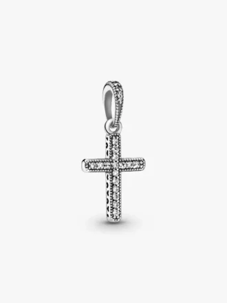 Funkelnder Kreuzanhänger aus Sterlingsilber