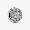Funkelnder Pavé-Charm, rund – Sterlingsilber Funkelnder Pavé-Charm, rund – Sterlingsilber