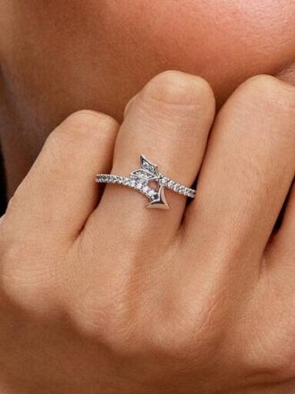 Funkelnder Pfeilring – Sterlingsilber