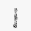 Funkelnder Ring aus Sterlingsilber mit gedrehten Linien