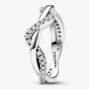 Funkelnder Ring „Intertwined Wave“ aus Sterlingsilber Funkelnder Ring „Intertwined Wave“ aus Sterlingsilber
