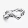 Funkelnder Ring „Intertwined Wave“ aus Sterlingsilber Funkelnder Ring „Intertwined Wave“ aus Sterlingsilber