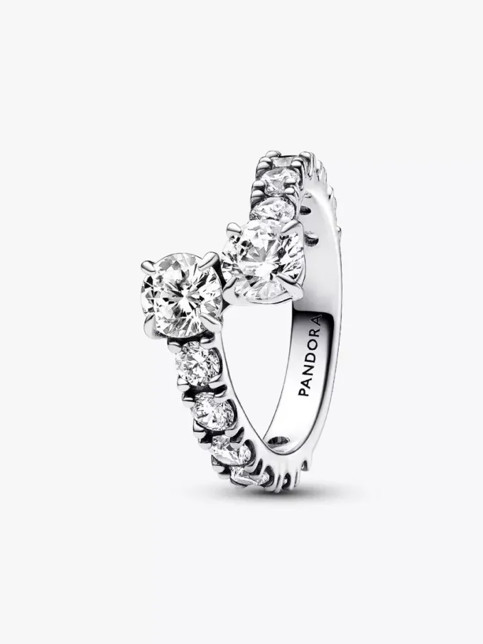 Funkelnder Ring mit überlappenden Bändern aus Sterlingsilber Funkelnder Ring mit überlappenden Bändern aus Sterlingsilber