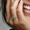 Funkelnder Ring mit erhabenem Herz, 14-karätige Roségoldbeschichtung Funkelnder Ring mit erhabenem Herz, 14-karätige Roségoldbeschichtung