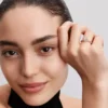 Funkelnder Ring mit erhabenem Herz, 14-karätige Roségoldbeschichtung Funkelnder Ring mit erhabenem Herz, 14-karätige Roségoldbeschichtung