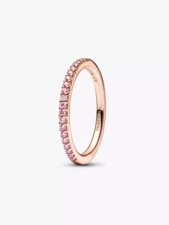 Funkelnder rosa Bandring, 14 Karat Roségold-Beschichtung