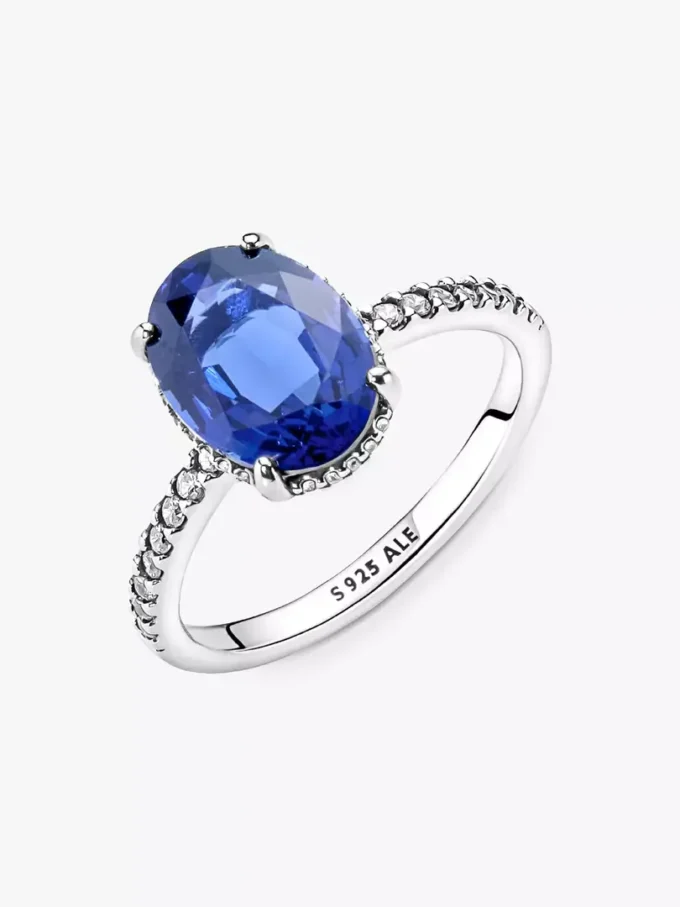 Funkelnder Statement-Halo-Ring aus Sterlingsilber Funkelnder Statement-Halo-Ring aus Sterlingsilber