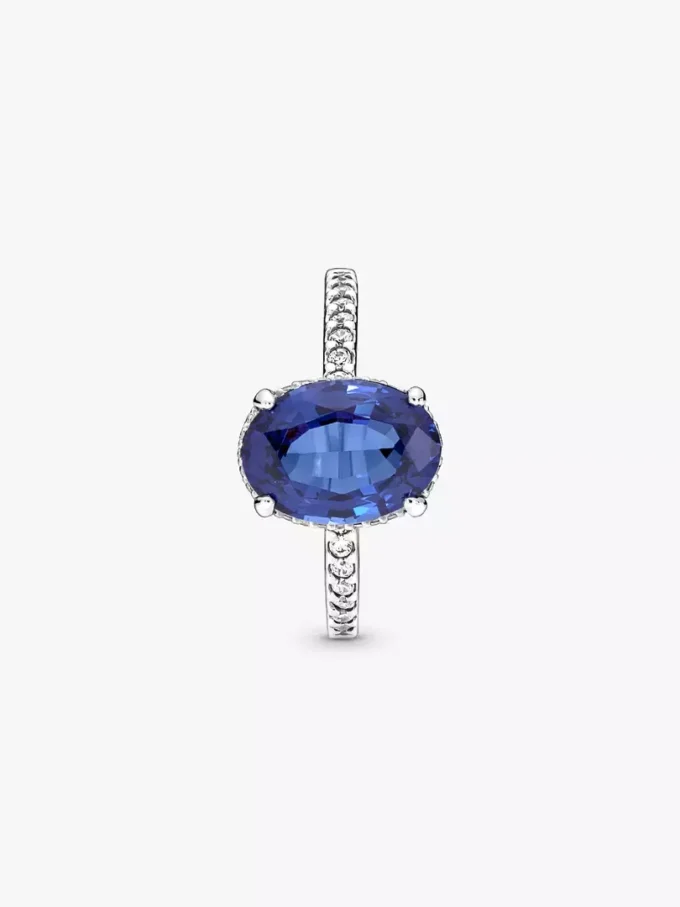 Funkelnder Statement-Halo-Ring aus Sterlingsilber Funkelnder Statement-Halo-Ring aus Sterlingsilber