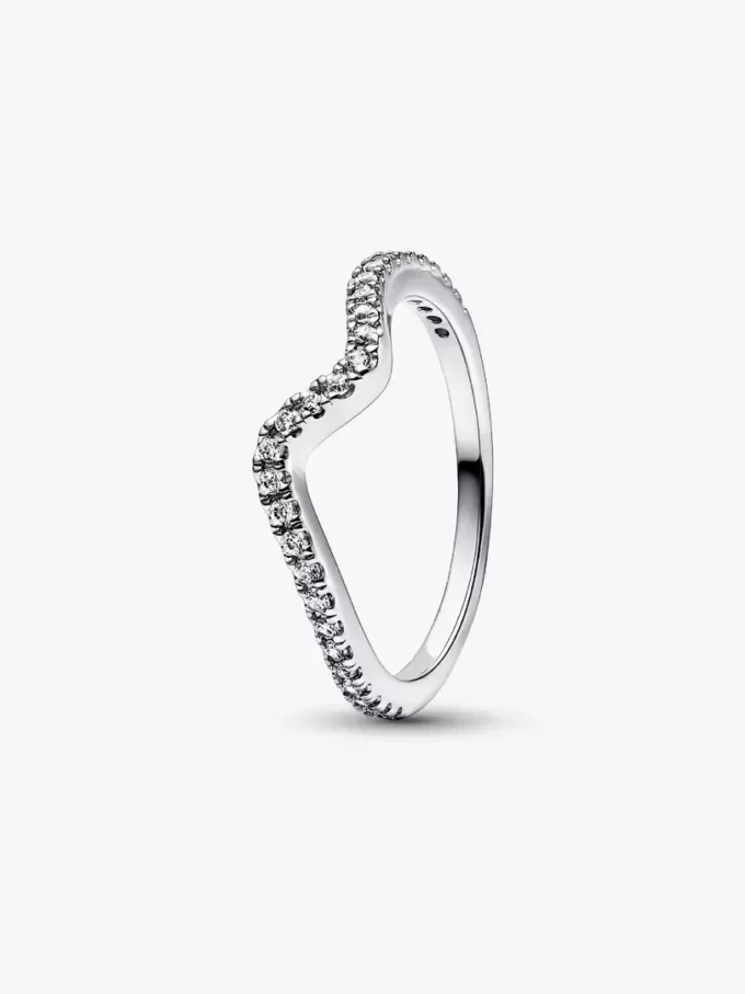Funkelnder Wellenring aus Sterlingsilber Funkelnder Wellenring aus Sterlingsilber
