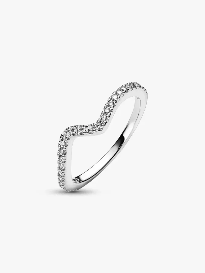 Funkelnder Wellenring aus Sterlingsilber Funkelnder Wellenring aus Sterlingsilber