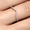 Funkelnder Wishbone Ring, 14 Karat Roségold-Beschichtung Funkelnder Wishbone Ring, 14 Karat Roségold-Beschichtung