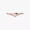 Funkelnder Wishbone Ring, 14 Karat Roségold-Beschichtung Funkelnder Wishbone Ring, 14 Karat Roségold-Beschichtung