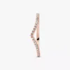 Funkelnder Wishbone Ring, 14 Karat Roségold-Beschichtung Funkelnder Wishbone Ring, 14 Karat Roségold-Beschichtung