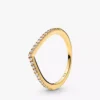 Funkelnder Wishbone Ring aus 18 Karat vergoldetem Sterlingsilber Funkelnder Wishbone Ring aus 18 Karat vergoldetem Sterlingsilber