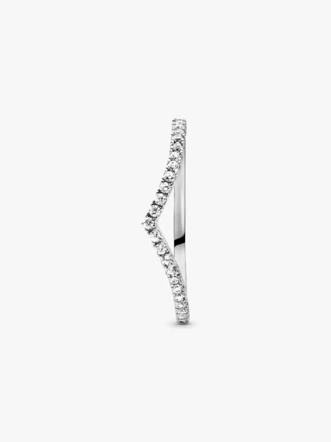 Funkelnder Wishbone Ring aus Sterlingsilber Funkelnder Wishbone Ring aus Sterlingsilber