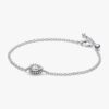 Funkelndes Armband mit Birnen-Halo-Kette – Sterlingsilber Funkelndes Armband mit Birnen-Halo-Kette – Sterlingsilber